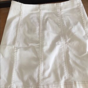FreePeople White Jean Skirt